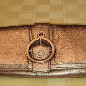 Coach gold buckle wallet